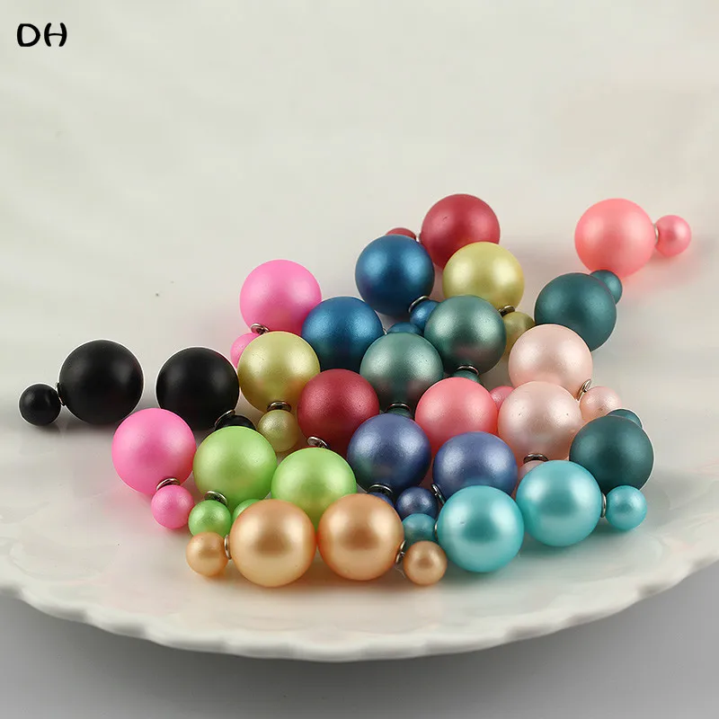 DH Fashion Stud Earrings Doubled Side Ball Earrings New Hot Selling Round Charms Beads Ear Stud Jewelry For Women E1603-E1615
DH Fashion Stud Earrings Doubled Side Ball Earrings New Hot Selling Round Charms Beads Ear Stud Jewelry For Women E1603-E1615
