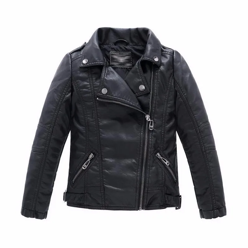 2016 PU leather kids outwear jackets casual boy turn down autumn spring winter girl coats Unisex children's outwear jacket coat
2016 PU leather kids outwear jackets casual boy turn down autumn spring winter girl coats Unisex children's outwear jacket coat