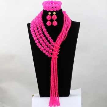 Beautiful Jewels Rose Pink Crystal African Fashion Jewelry Set Beaded Indian Bridal Jewelry Set 2017 Free Shipping WD009
Beautiful Jewels Rose Pink Crystal African Fashion Jewelry Set Beaded Indian Bridal Jewelry Set 2017 Free Shipping WD009