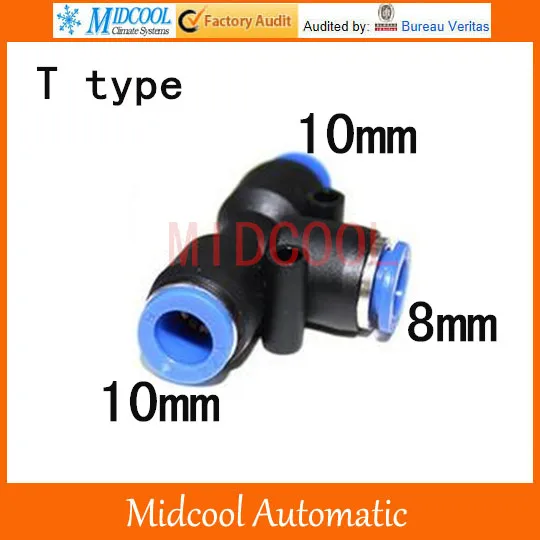 Quick connector PEN10-8,10mm to 8mm T thread three-way pipe joint plastic socket pneumatic hose components air fitting
Quick connector PEN10-8,10mm to 8mm T thread three-way pipe joint plastic socket pneumatic hose components air fitting