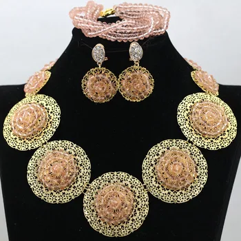 Latest Peach Color Crystal Fashion African Jewelry Set Round Plate Beaded Necklace Earrings Set Free Shipping WA841
Latest Peach Color Crystal Fashion African Jewelry Set Round Plate Beaded Necklace Earrings Set Free Shipping WA841