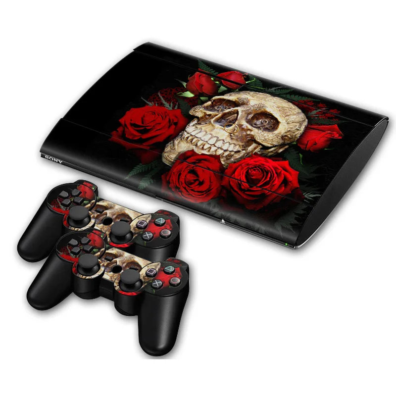Rose Skull Skin Sticker For PS3 Super Slim 4000 and 2 Controller Vinyl PVC Decal High Quality Game Accessory Removable
Rose Skull Skin Sticker For PS3 Super Slim 4000 and 2 Controller Vinyl PVC Decal High Quality Game Accessory Removable
