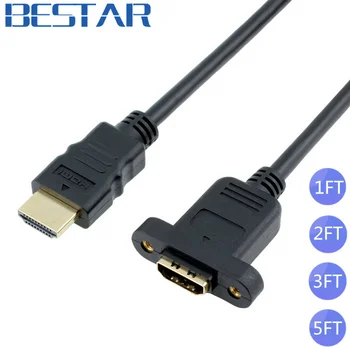 HDMI A Type Male to HDMI Female Extension Cord Screw Holes Lock Panel Mount Cable with screws 1ft 2ft 3ft 5ft 0.3m 0.6m 1m 1.5m
HDMI A Type Male to HDMI Female Extension Cord Screw Holes Lock Panel Mount Cable with screws 1ft 2ft 3ft 5ft 0.3m 0.6m 1m 1.5m