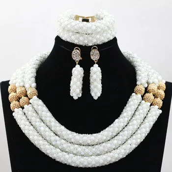 Charms New White African Nigerian Wedding Beads Jewelry Set New Dubai Party Jewelry Set Free Shipping WA944
Charms New White African Nigerian Wedding Beads Jewelry Set New Dubai Party Jewelry Set Free Shipping WA944