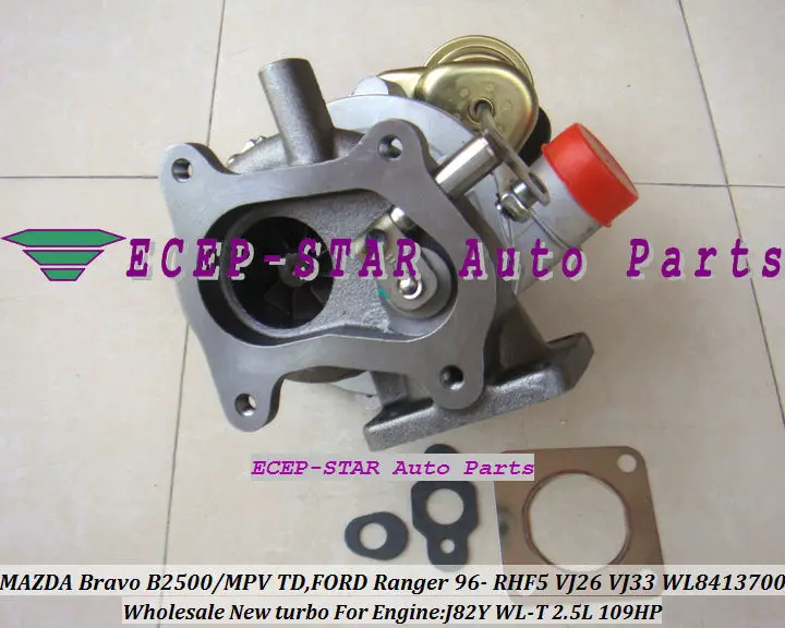RHF5 VJ26 VJ33 WL84 TURBO MAZDA Bravo B2500 MPV TD FORD Ranger J82Y WL-T 2.5L 109HP VC430089 turbocharger (6)