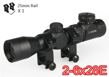 Hunting Optics Riflescope 2-6X28E Rifle Scope With 25 MM Mount for Outdoor Tactical Airsoft Hunting Shooting Free Shipping
Hunting Optics Riflescope 2-6X28E Rifle Scope With 25 MM Mount for Outdoor Tactical Airsoft Hunting Shooting Free Shipping