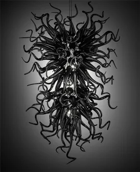 Modern Black Hand Blown Glass Art Decoration LED Crystal Chain Chandelier for Livingroom
Modern Black Hand Blown Glass Art Decoration LED Crystal Chain Chandelier for Livingroom