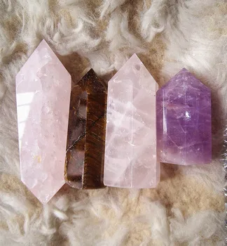 4 pcs natural amethyst wand tiger-eye crystal wand rose crystal healing wands 190g natural quartz crystal wand
4 pcs natural amethyst wand tiger-eye crystal wand rose crystal healing wands 190g natural quartz crystal wand