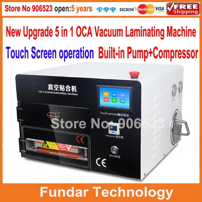 5 in 1 OCA Vacuum Laminating Machine Touch LCD Screen Repair Kit Bubble Remover Autoclave Air Compressor for Mobile Phone Repair
5 in 1 OCA Vacuum Laminating Machine Touch LCD Screen Repair Kit Bubble Remover Autoclave Air Compressor for Mobile Phone Repair