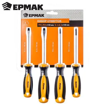 ERMAK SCREWDRIVER SET 4 pieces Screwdriver set Repair Tools Magnetic Screwdriver Phillips screwdriver slotted Precision 651-059
ERMAK SCREWDRIVER SET 4 pieces Screwdriver set Repair Tools Magnetic Screwdriver Phillips screwdriver slotted Precision 651-059
