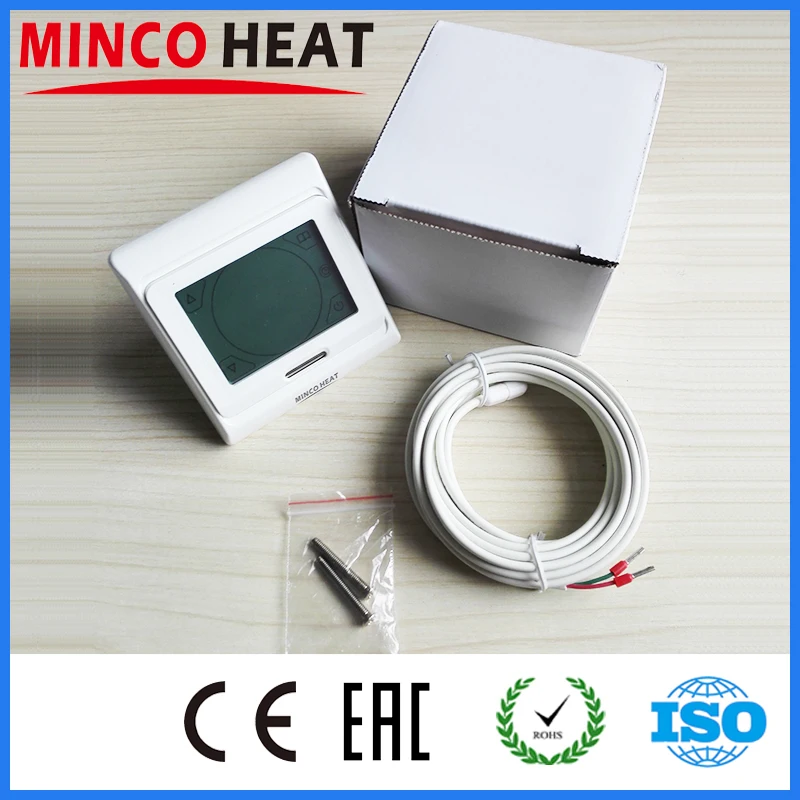 MINCO HEAT LCD Programmable Touch Screen Room Thermostat for Electric Underfloor Heating System