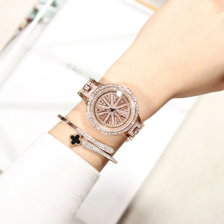 2016 Newest Women Stainless Steel Watch Lady Shining Rotation Dress Watches Big Diamond Stone Wristwatch Female Bracelet watch
2016 Newest Women Stainless Steel Watch Lady Shining Rotation Dress Watches Big Diamond Stone Wristwatch Female Bracelet watch
