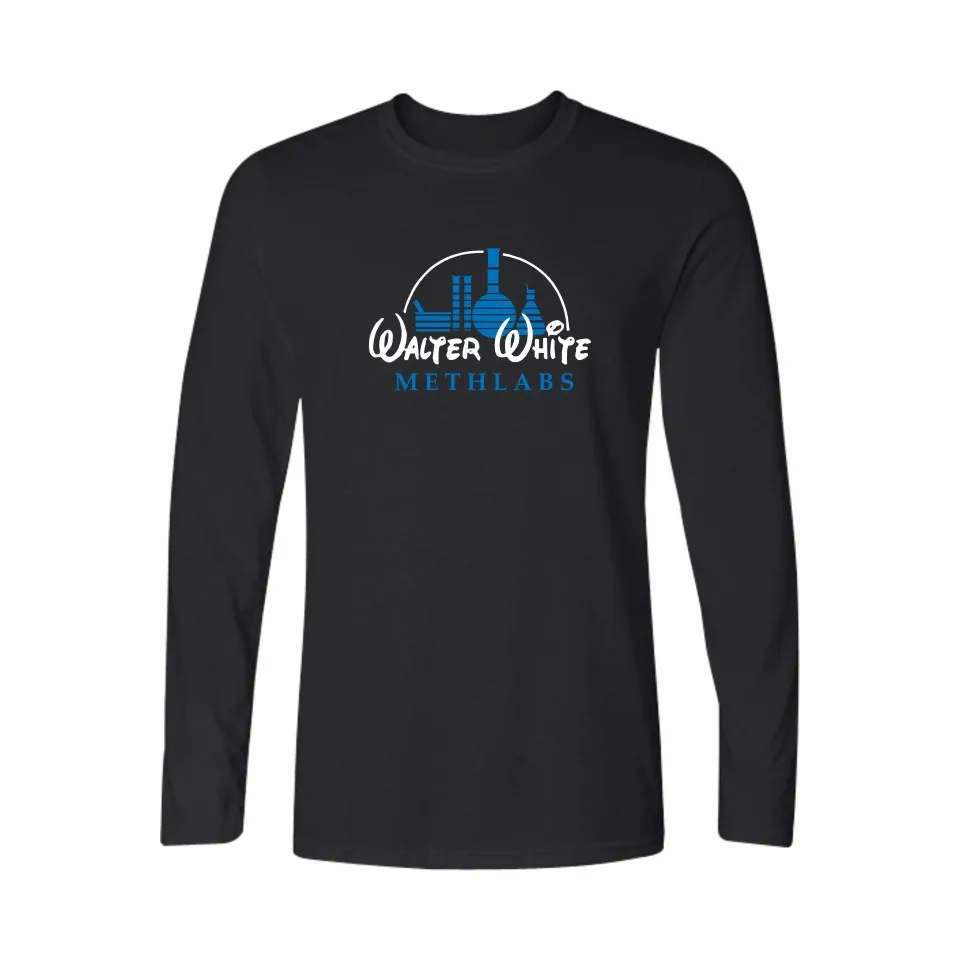 Meth Maker Walter White Logo T Shirt Slim Fit O-Neck T-Shirt Men Long Sleeve Black/White 3xl Cotton Teeshirt Street Wear Style 
Meth Maker Walter White Logo T Shirt Slim Fit O-Neck T-Shirt Men Long Sleeve Black/White 3xl Cotton Teeshirt Street Wear Style