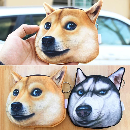 Funny 3D Dog Face Coin Purse Vivid Husky Zipper Case Bag Card Keys Pouch Gift
Funny 3D Dog Face Coin Purse Vivid Husky Zipper Case Bag Card Keys Pouch Gift