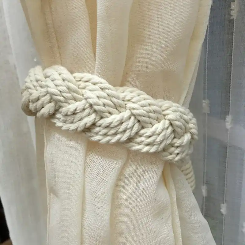 Hot Sale Curtain Tiebacks Pure Handmade Braided Holdbacks Window