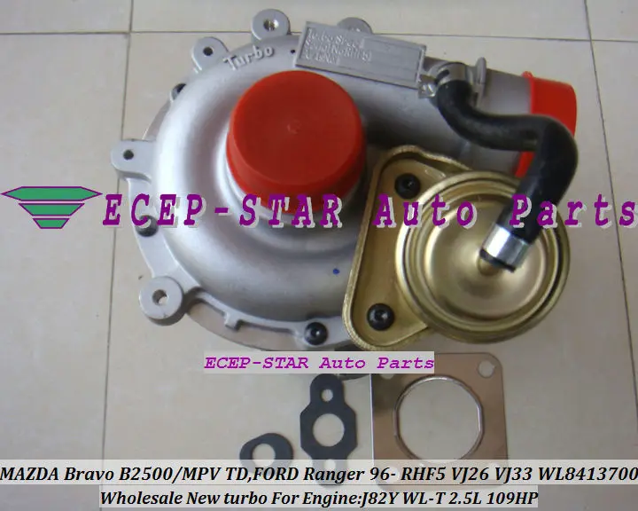 RHF5 VJ26 VJ33 WL84 TURBO MAZDA Bravo B2500 MPV TD FORD Ranger J82Y WL-T 2.5L 109HP VC430089 turbocharger (3)