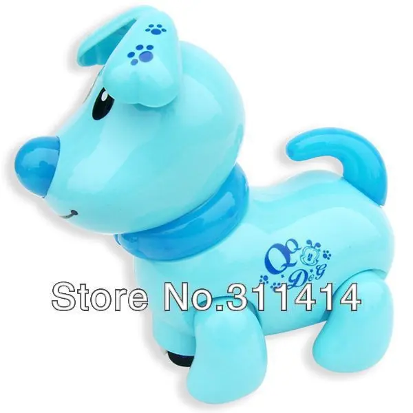 Free shipping,Electric robot dogs,electronic pet qq dog toy,music shine light walk pet