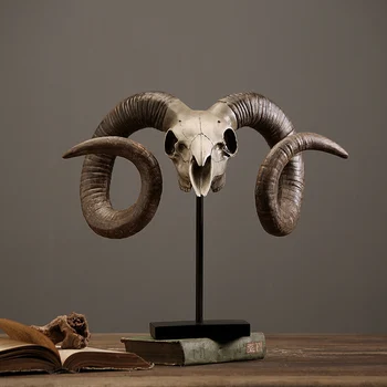 American rustic goat skull home furnishing decor creative resin handicrafts Beast Skull offbeat and chic home bar cafe decor
American rustic goat skull home furnishing decor creative resin handicrafts Beast Skull offbeat and chic home bar cafe decor