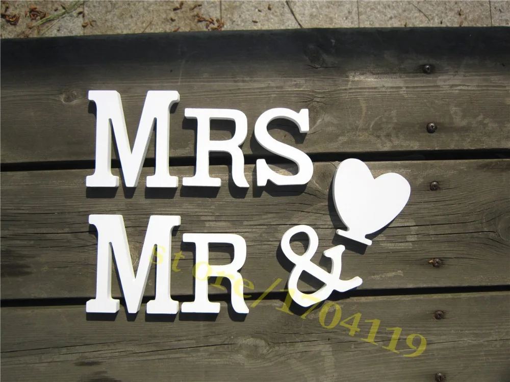 Mr & Mrs Wedding Sign wedding decoration MR& MRS Artificial WOOD Wooden white letters Home Decoration Birthday decoration Gift
Mr & Mrs Wedding Sign wedding decoration MR& MRS Artificial WOOD Wooden white letters Home Decoration Birthday decoration Gift
