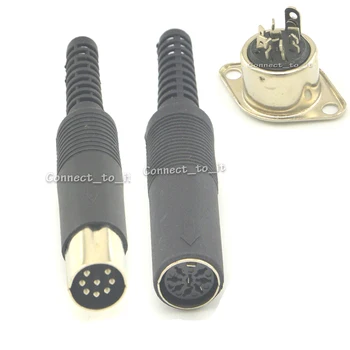 10 Pieces DIN Plug Male & Female Connector for Cable +8 Pin DIN Plug to Female Jack 2 Hole Panel Mount Adapter
10 Pieces DIN Plug Male & Female Connector for Cable +8 Pin DIN Plug to Female Jack 2 Hole Panel Mount Adapter