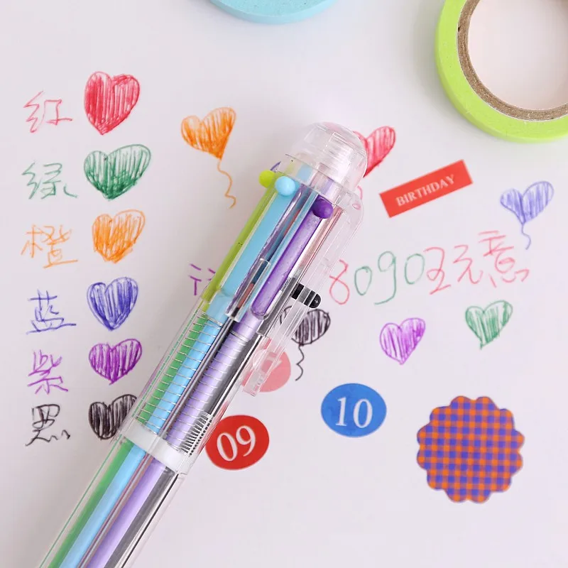 6 colors stationery pen, multi-colorful transparent Graffiti mark ball pen , office school gifts
6 colors stationery pen, multi-colorful transparent Graffiti mark ball pen , office school gifts