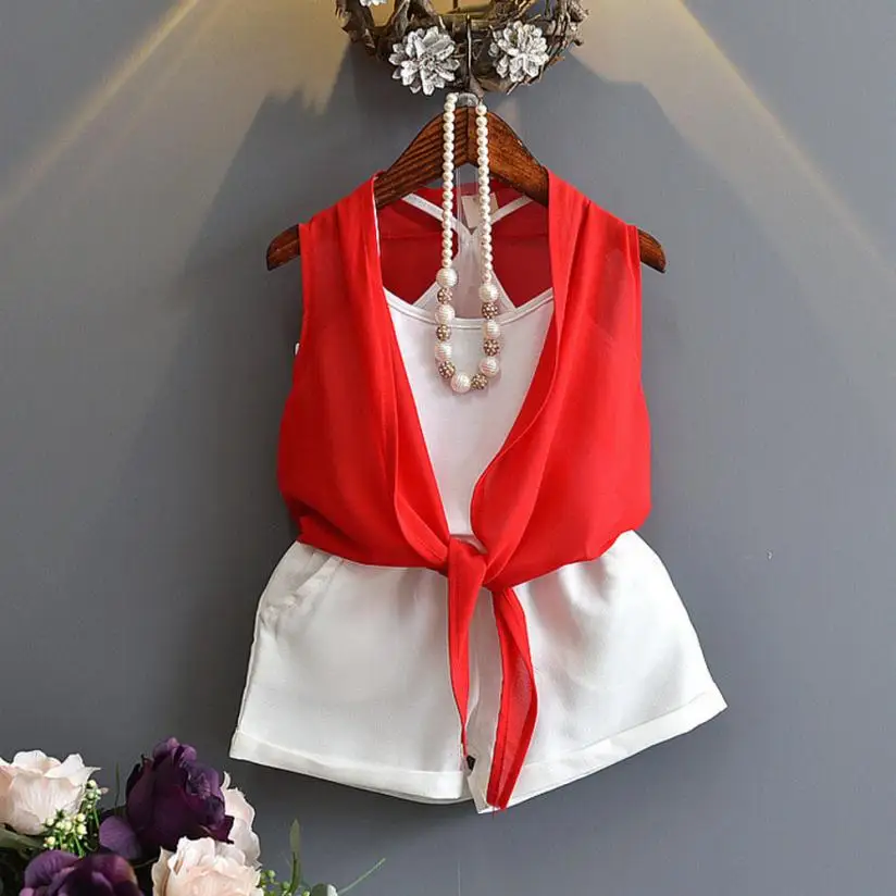 2-6 Years New Trendy Baby Girls Roupa infantill 3PCS Toddler Kids Baby Girls Summer Outfit Clothes Vest+Cardigan+Short Pants Set
2-6 Years New Trendy Baby Girls Roupa infantill 3PCS Toddler Kids Baby Girls Summer Outfit Clothes Vest+Cardigan+Short Pants Set