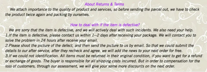 return policy details