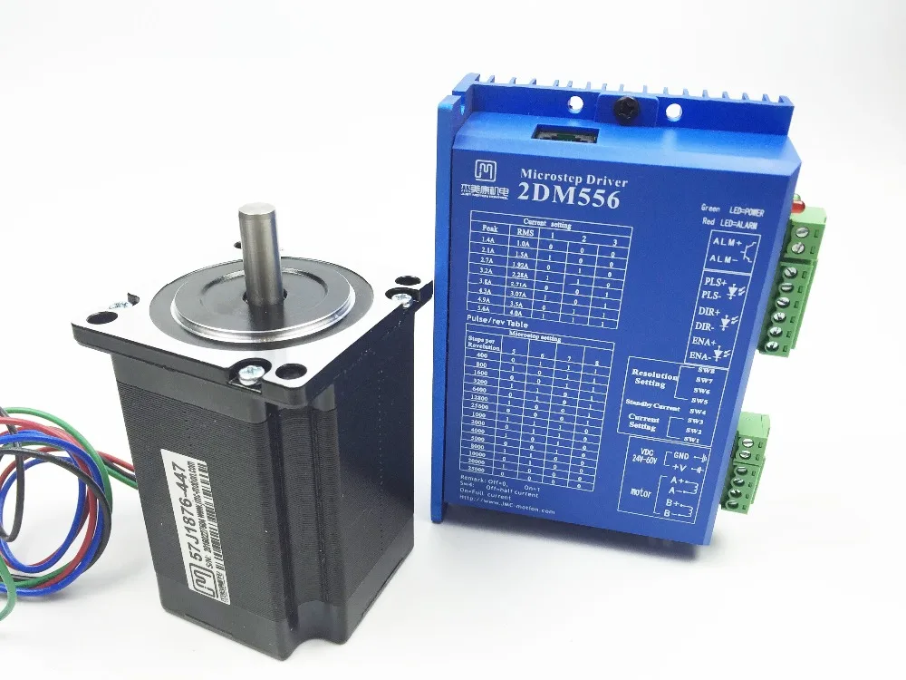 Free shipping JMC Hybrid stepping motor 2 phase Stepper Driver DM556 + 57J1876-447 2.2N.m Stepper Motor with 4 wire
Free shipping JMC Hybrid stepping motor 2 phase Stepper Driver DM556 + 57J1876-447 2.2N.m Stepper Motor with 4 wire