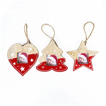 3PCS 10.5CM Christmas home decoration Wooden Photo frame Heart Star Christmas Tree ornament navidad new year decoration supply
3PCS 10.5CM Christmas home decoration Wooden Photo frame Heart Star Christmas Tree ornament navidad new year decoration supply