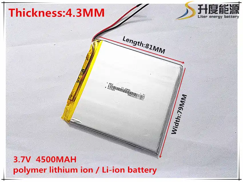4500mah,[437981] ntc;plib;polymer lithium ion / li-ion battery