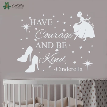 Wall Decal Vinyl Sticker Nursery Cinderella Quote Princess Room Have Courage And Be Kind With Stars Girls Room Decoration WW-399
Wall Decal Vinyl Sticker Nursery Cinderella Quote Princess Room Have Courage And Be Kind With Stars Girls Room Decoration WW-399