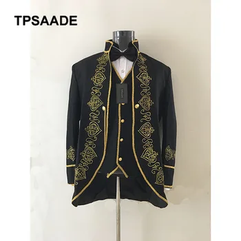 2020 Embroidery Groomsmen Mandarin Lapel Groom Tuxedos Black Men Suits Wedding/Prom Best Man Blazer (Jacket+Pants+Vest)
2020 Embroidery Groomsmen Mandarin Lapel Groom Tuxedos Black Men Suits Wedding/Prom Best Man Blazer (Jacket+Pants+Vest)