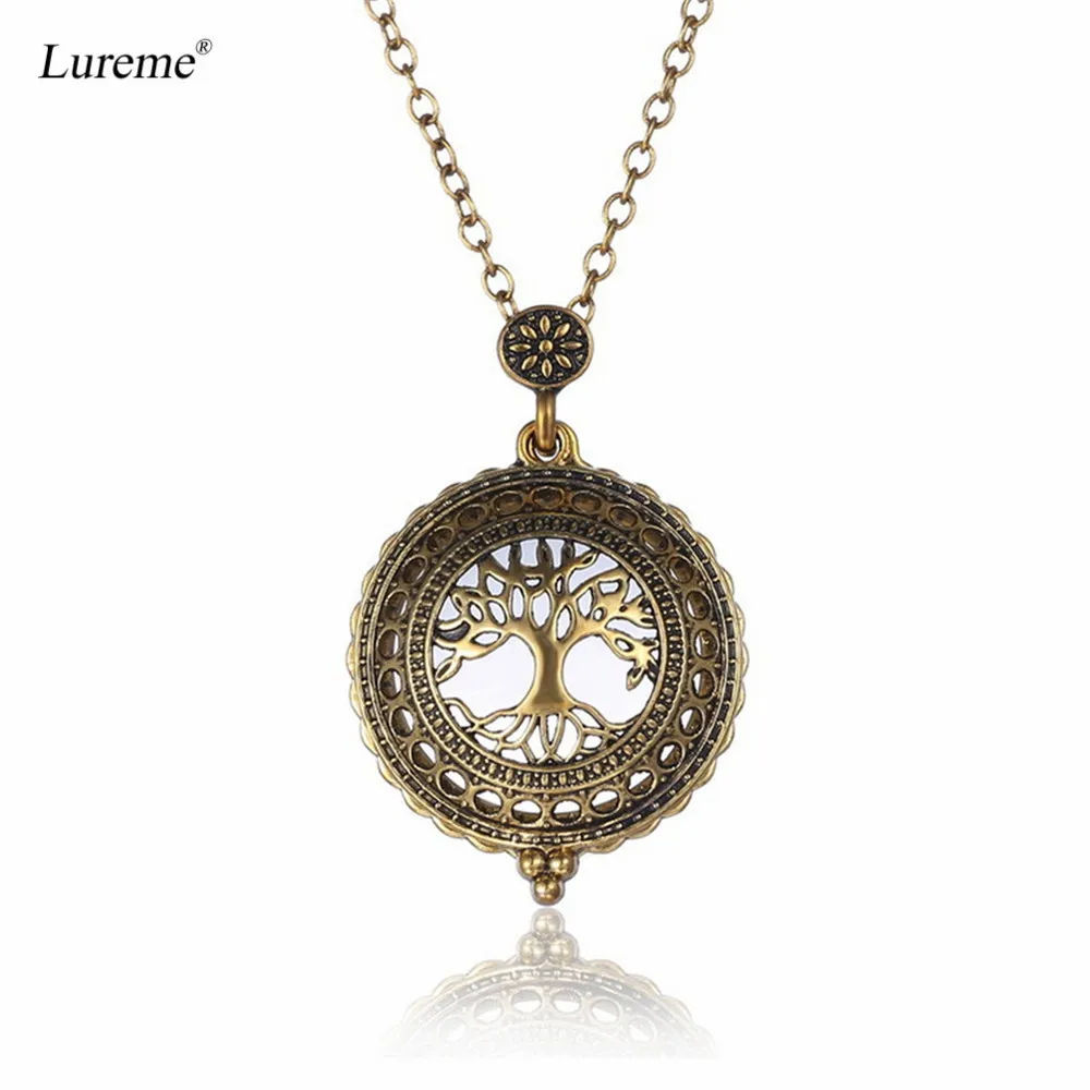 Lureme Vintage Tree of Life Magnifying Glass Sliding Top Magnet Antique Pendant Necklace (nl005972) | Украшения и аксессуары