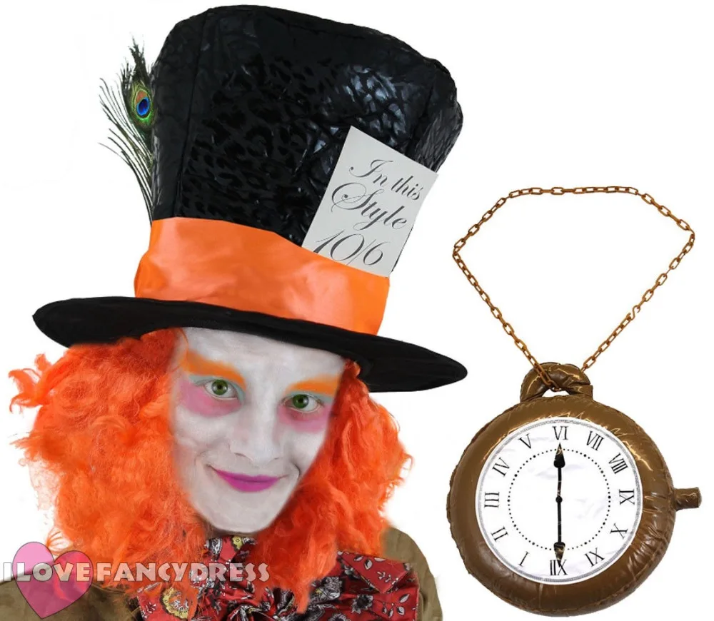 MAD HATTER TOP HAT ALICE ADVENTURES WONDERLAND TEA PARTY ORANGE WIG HAIR FANCY DRESS COSTUME ACCESSORY SCHOOL BOOK WEEK Cosplay
MAD HATTER TOP HAT ALICE ADVENTURES WONDERLAND TEA PARTY ORANGE WIG HAIR FANCY DRESS COSTUME ACCESSORY SCHOOL BOOK WEEK Cosplay