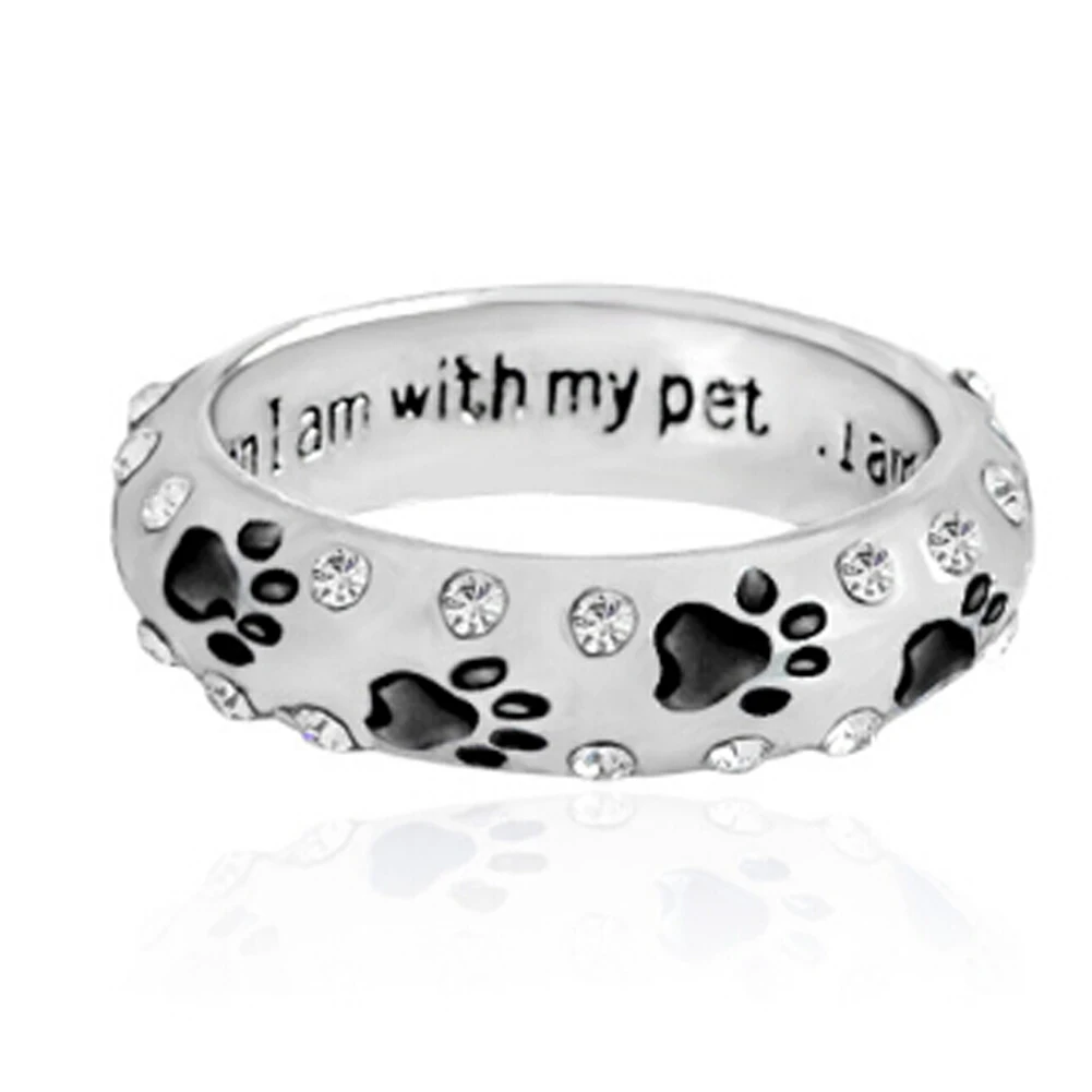 1PC Pet Dog Claw rhinestones Ring for Women When I Am with My Pet Animal Pet Ring Dog Paw Footprints Ring Jewelry
1PC Pet Dog Claw rhinestones Ring for Women When I Am with My Pet Animal Pet Ring Dog Paw Footprints Ring Jewelry