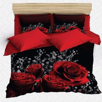 Else 6 Piece Black Floor Red Roses Fowers Gray Floral 3D Print Cotton Satin Double Duvet Cover Bedding Set Pillow Case Bed Sheet
Else 6 Piece Black Floor Red Roses Fowers Gray Floral 3D Print Cotton Satin Double Duvet Cover Bedding Set Pillow Case Bed Sheet