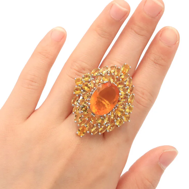 7.25# New Arrival Big Heavy 9.5g Gemstone Golden Citrine Z Gift Silver Ring 45x36mm
7.25# New Arrival Big Heavy 9.5g Gemstone Golden Citrine Z Gift Silver Ring 45x36mm