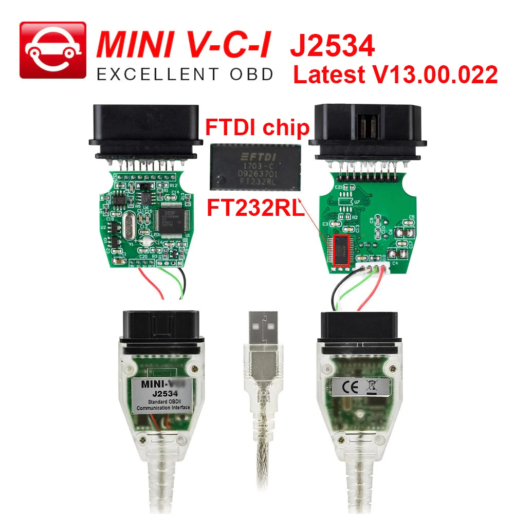 MINI VCI V13.00.022 Interface FOR TOYOTA TIS Techstream mini vci J2534 FTDI FT232RQ Chip Auto scanner OBD2 diagnostic tool
MINI VCI V13.00.022 Interface FOR TOYOTA TIS Techstream mini vci J2534 FTDI FT232RQ Chip Auto scanner OBD2 diagnostic tool