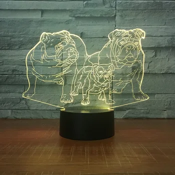 3D three puppy 7 color touch color night light LED creative gift acrylic table lamp 2071
3D three puppy 7 color touch color night light LED creative gift acrylic table lamp 2071