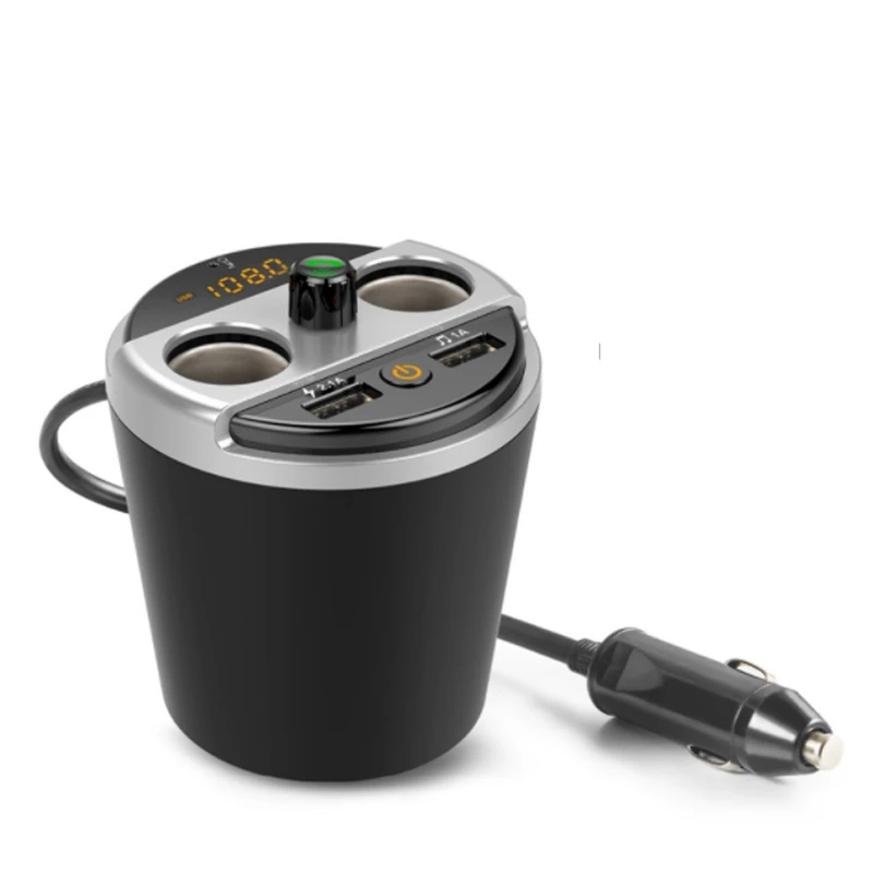 Bluetooth Hands-free Cup Car Charger Multi-function Display Voltage and Charge Current 3.1A 2 USB Car DC12-24V 2 Cigarette Light
Bluetooth Hands-free Cup Car Charger Multi-function Display Voltage and Charge Current 3.1A 2 USB Car DC12-24V 2 Cigarette Light