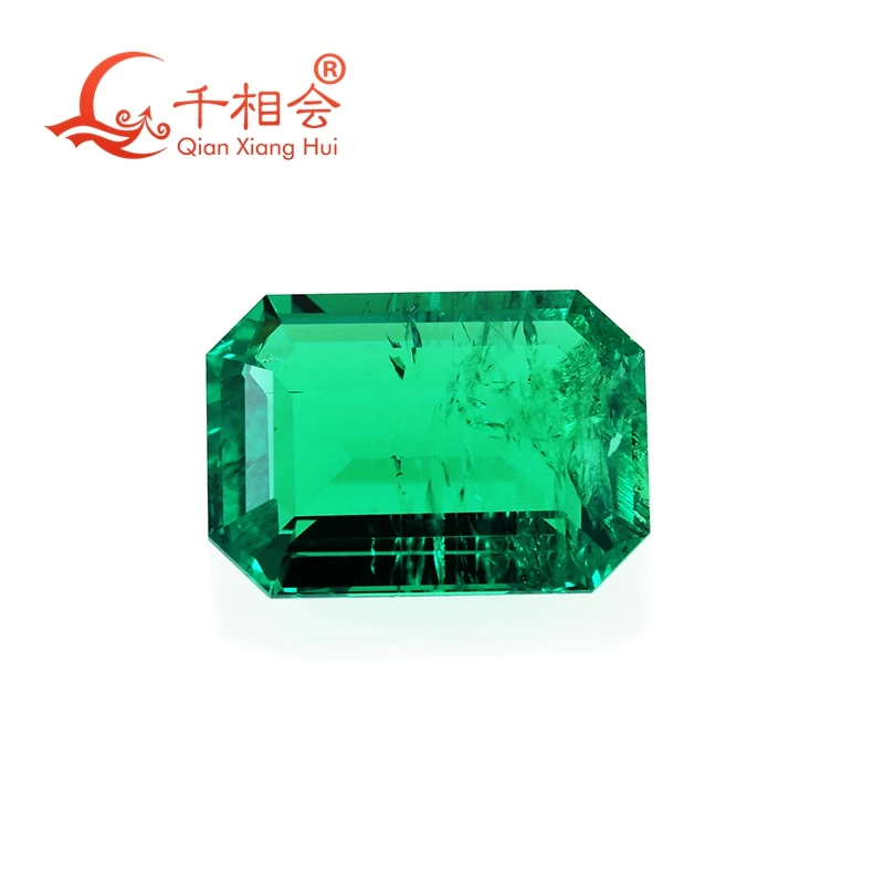 Rectangle shape Created Hydrothermal Columbia Emerald including minor cracks and inclusions loose gemstone
Rectangle shape Created Hydrothermal Columbia Emerald including minor cracks and inclusions loose gemstone