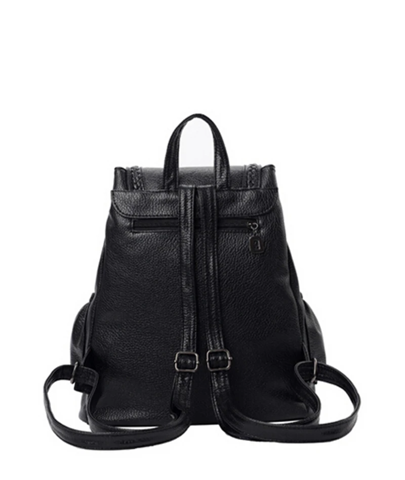 black drawstring backpack women's