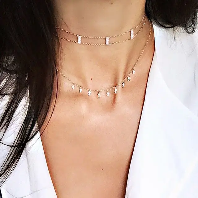 2019 Genuine 925 sterling silver with round CZ Zirconia charm tear drop choker tassel chain elegant wedding gift women necklaces
2019 Genuine 925 sterling silver with round CZ Zirconia charm tear drop choker tassel chain elegant wedding gift women necklaces