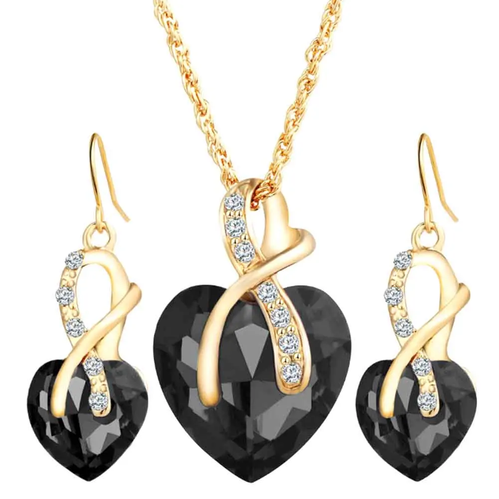 2017 new fashion 3 pieces/ set Jewelry Set Crystal Heart Necklaces Earrings With Stones for Women high quality
2017 new fashion 3 pieces/ set Jewelry Set Crystal Heart Necklaces Earrings With Stones for Women high quality