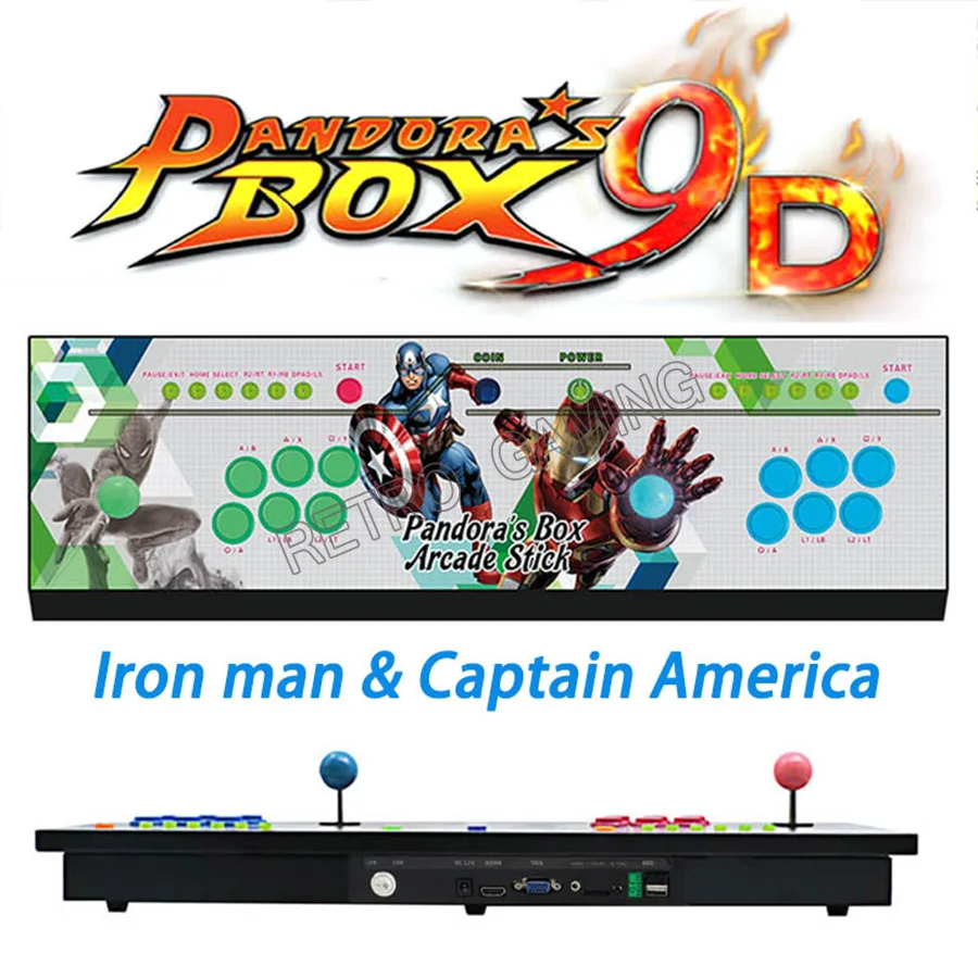 Newest Pandora box 9d 2222 in 1 arcade game controller 2 players game machine for tv pc ps3 pandora's box joystick console
Newest Pandora box 9d 2222 in 1 arcade game controller 2 players game machine for tv pc ps3 pandora's box joystick console
