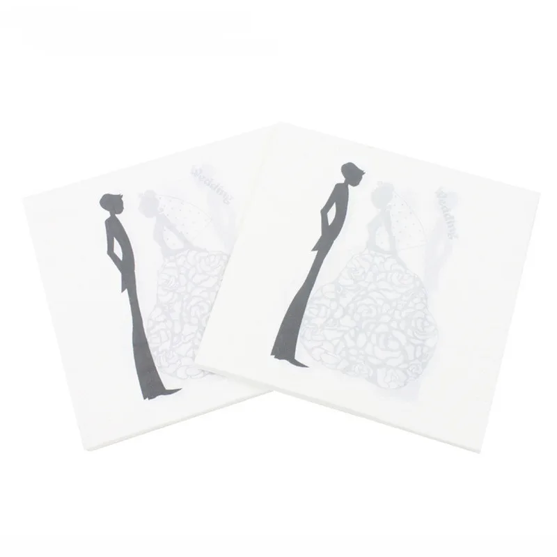 Wedding Paper Napkins 100pcs Romantic Bride and Groom Design Paper Napkin Wedding Table Decoration Table Centerpieces
Wedding Paper Napkins 100pcs Romantic Bride and Groom Design Paper Napkin Wedding Table Decoration Table Centerpieces