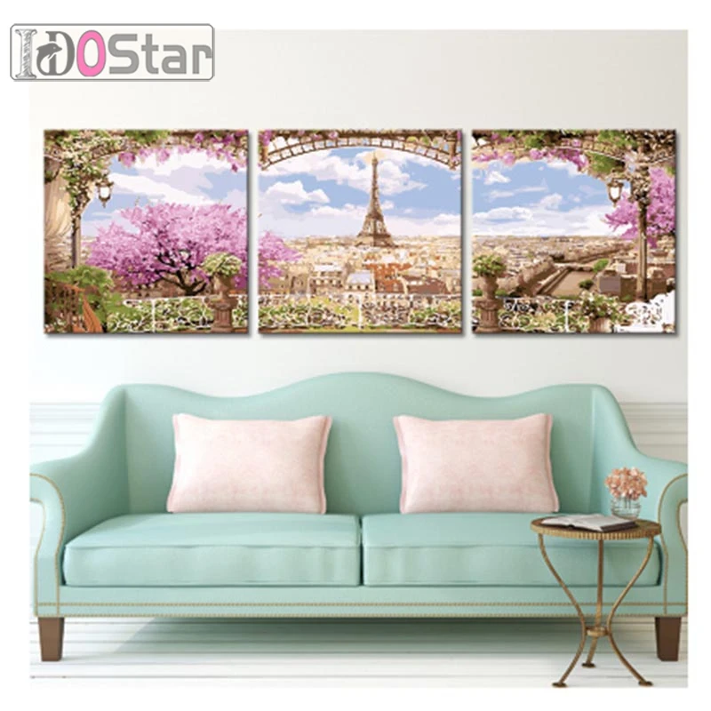 Triptych painting modular wall pictures Outside the window landscape diy oil paintings on canvas coloring by numbers picture
Triptych painting modular wall pictures Outside the window landscape diy oil paintings on canvas coloring by numbers picture