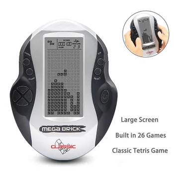 

Retro Classic Handheld Tetris Game Console Portable Children Mini Nostalgic Built in 26 Games Large Screen Tetris Game Machine