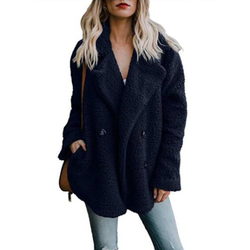 Weweya Elegant Warm Soft Faux Fur Coat Women 2018 Autumn Winter Buckle Fur Jacket Female Plush Overcoat Casual Outerwear
Weweya Elegant Warm Soft Faux Fur Coat Women 2018 Autumn Winter Buckle Fur Jacket Female Plush Overcoat Casual Outerwear