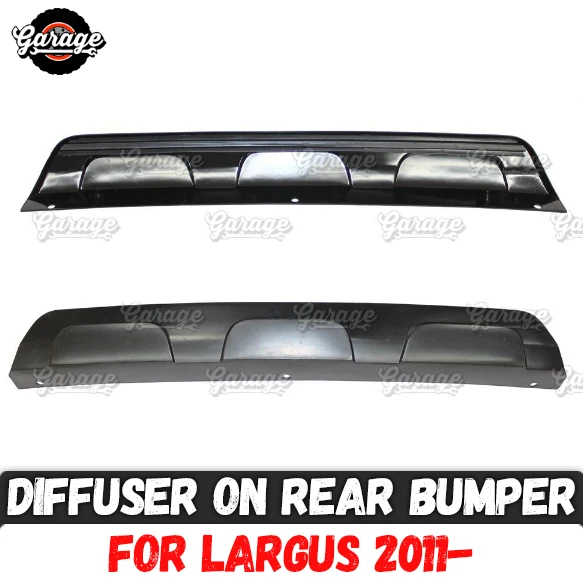 

Diffuser of rear bumper for Lada Largus 2011-2018 ABS plastic skirt on rear bumper pad body kit accessories car tuning styling